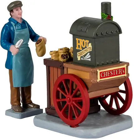 Lemax chester's hot chestnuts s/2 kerstdorp figuur type 3 Caddington Village 2024
