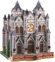 Lemax christmas at the cathedral verlichte kerk Caddington Village 2020 - afbeelding 1