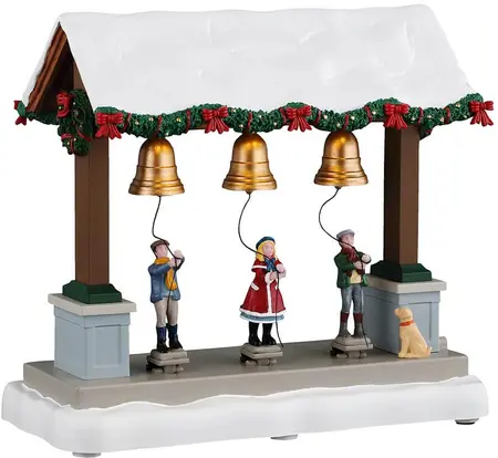 Lemax christmas bells are ringing bewegend kerstdorp tafereel Caddington Village 2026 - afbeelding 1