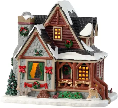 Lemax christmas cabin verlicht kersthuisje Vail Village 2023 - afbeelding 1