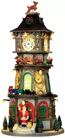 Lemax christmas clock tower bewegend kersthuisje 2014