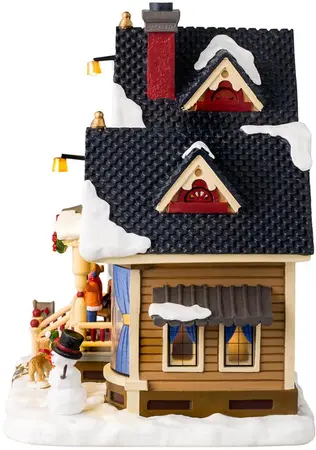 Lemax christmas eve at grandma's verlicht kersthuisje Caddington Village 2024 - afbeelding 3