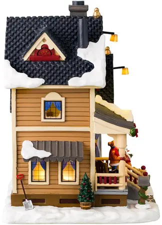 Lemax christmas eve at grandma's verlicht kersthuisje Caddington Village 2024 - afbeelding 2