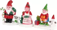 Lemax christmas garden gnomes s/3 kerstdorp accessoire 2020