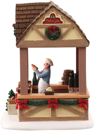 Lemax christmas market bratwurst verlicht kerstdorp tafereel Caddington Village 2022 - afbeelding 3