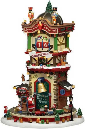 Lemax christmas 'time' countdown bewegend kersthuisje Caddington Village 2026