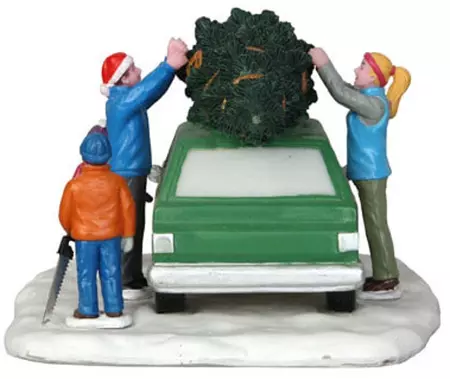 Lemax christmas tree transport kerstdorp tafereel Jukebox Junction 2014 - afbeelding 2