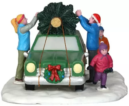 Lemax christmas tree transport kerstdorp tafereel Jukebox Junction 2014 - afbeelding 4