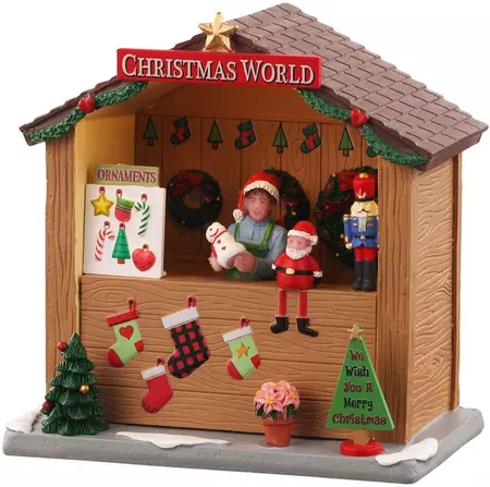 Lemax christmas world booth verlicht kerstdorp tafereel Caddington Village 2022 - afbeelding 1