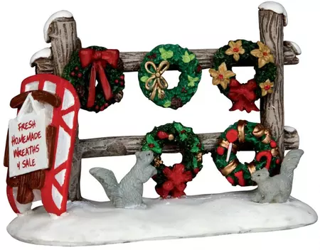 Lemax christmas wreaths 4 sale kerstdorp accessoire 2015