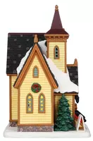 Lemax church potluck supper verlichte kerk Caddington Village 2015 - afbeelding 3