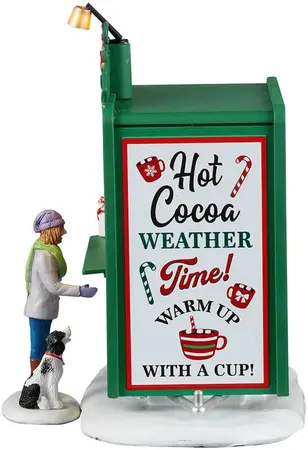Lemax cocoa express s/2 verlicht kerstdorp tafereel 2024 - afbeelding 2