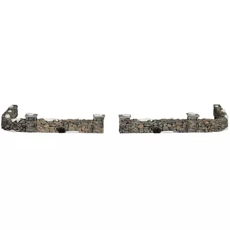 Lemax colonial stone wall s/10 kerstdorp tafereel 1999