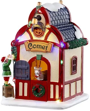 Lemax comet's den verlicht kerstdorp tafereel Santa's Wonderland 2025 - afbeelding 1