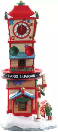 Lemax countdown clock tower kerstdorp tafereel Santa's Wonderland 2018 - afbeelding 3