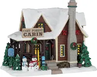 Lemax cozy forest cabin verlicht kersthuisje Vail Village 2026 - afbeelding 1