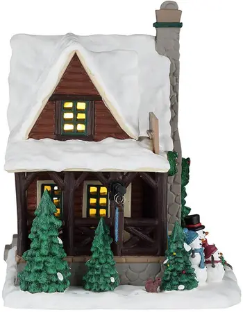 Lemax cozy forest cabin verlicht kersthuisje Vail Village 2026 - afbeelding 2