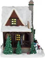 Lemax cozy forest cabin verlicht kersthuisje Vail Village 2026 - afbeelding 2