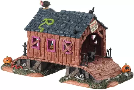 Lemax creepy covered bridge tafereel Spooky Town 2023 - afbeelding 1