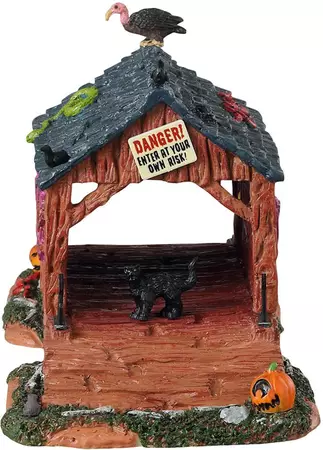Lemax creepy covered bridge tafereel Spooky Town 2023 - afbeelding 3