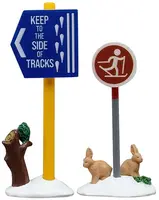 Lemax cross country ski sign kerstdorp accessoire Vail Village 2025 - afbeelding 1