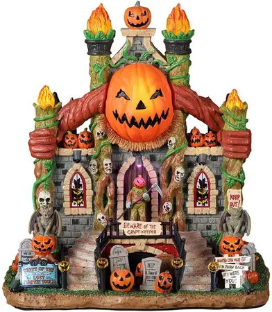 Lemax crypt of the lost pumpkin souls verlicht huisje Spooky Town 2022 - afbeelding 5