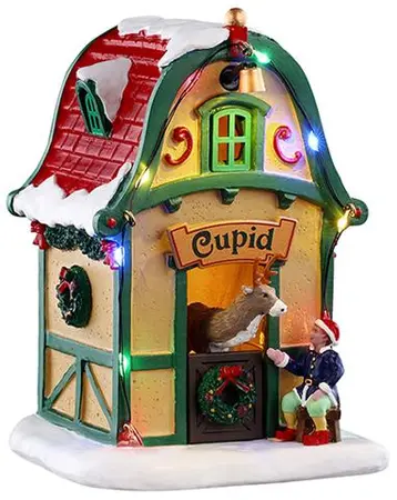 Lemax cupid's den, verlicht kerstdorp tafereel Santa's Wonderland 2025 - afbeelding 1