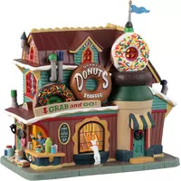 Lemax danny's donuts & coffee verlicht kersthuisje Harvest Crossing 2023 - afbeelding 1