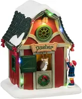 Lemax dasher's den verlicht kerstdorp tafereel Santa's Wonderland 2024 - afbeelding 1