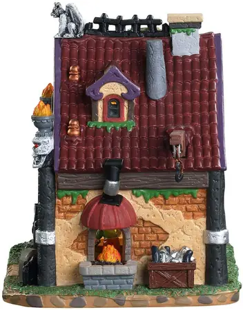 Lemax death´s door cemetery gates, b/o led verlicht huisje Spooky Town 2020 - afbeelding 3
