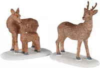 Lemax deer family s/2 kerstdorp figuur type 3 2020