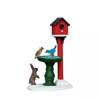 Lemax deer fountain kerstdorp accessoire Vail Village 2011