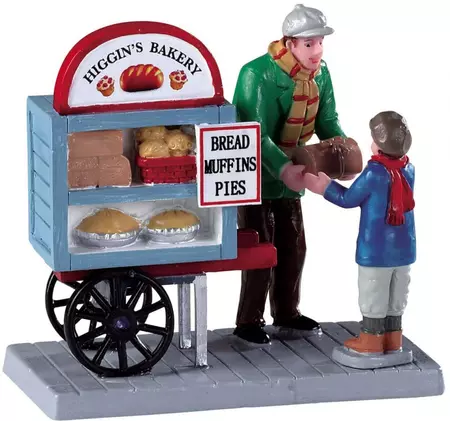 Lemax delivery bread cart kerstdorp figuur type 4 Caddington Village 2019