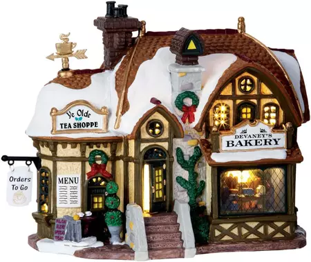 Lemax devaney's bakery b/o led verlicht kersthuisje Caddington Village 2003 - afbeelding 1
