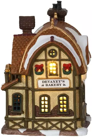 Lemax devaney's bakery b/o led verlicht kersthuisje Caddington Village 2003 - afbeelding 3
