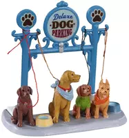 Lemax dog parking kerstdorp tafereel Caddington Village  2021 - afbeelding 1