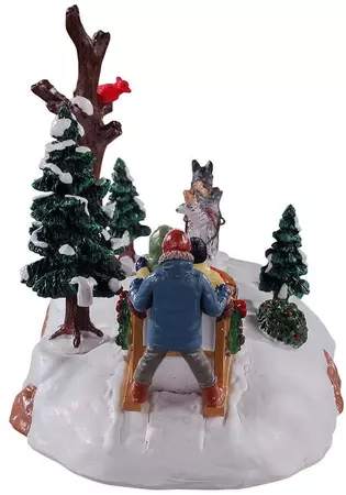 Lemax dog sledding afternoon kerstdorp tafereel Vail Village 2021 - afbeelding 3