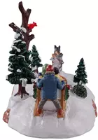 Lemax dog sledding afternoon kerstdorp tafereel Vail Village 2021 - afbeelding 3