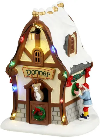 Lemax donner's den verlicht kerstdorp tafereel Santa's Wonderland 2024 - afbeelding 1