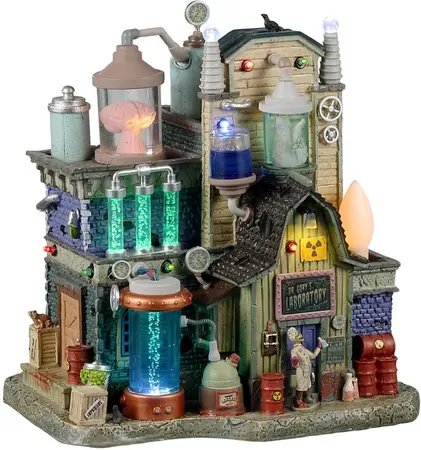 Lemax dr. gory's laboratory verlicht huisje Spooky Town 2022