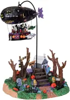 Lemax dreaded zeppelin bewegend tafereel Spooky Town 2010