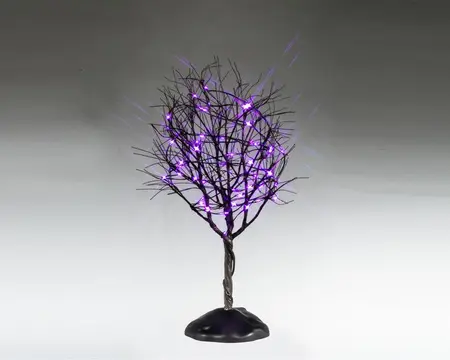 Lemax dry tree with purple lights verlichte boom Spooky Town 2025