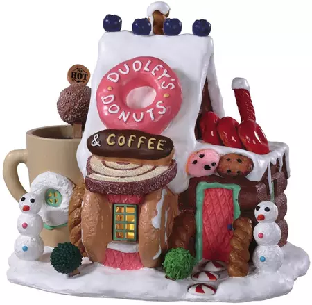 Lemax dudley's donut shop verlicht kersthuisje Sugar 'N' Spice 2020 - afbeelding 1