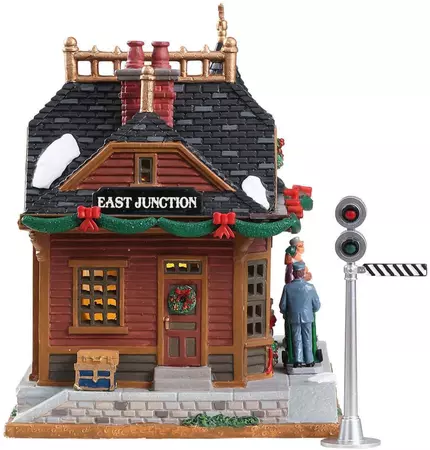 Lemax east junction station verlicht kersthuisje Caddington Village 2018 - afbeelding 3