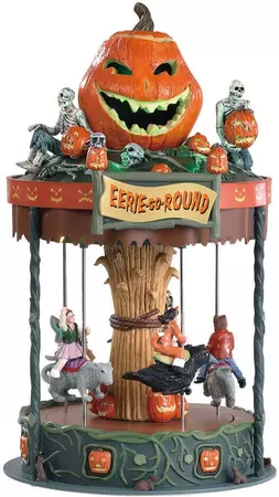 Lemax eerie-go-round bewegende draaimolen Spooky Town 2019