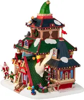 Lemax elwood's elf lodge verlicht kersthuisje Santa's Wonderland 2025 - afbeelding 5