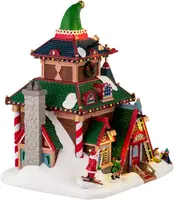 Lemax elwood's elf lodge verlicht kersthuisje Santa's Wonderland 2025 - afbeelding 3