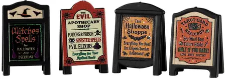 Lemax evil signs accessoire Spooky Town 2026