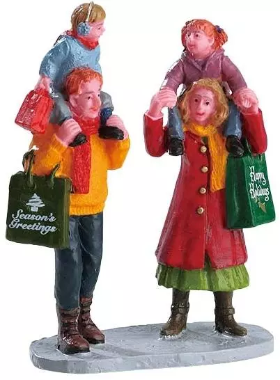 Lemax family christmas shopping kerstdorp figuur type 3 Vail Village 2012 - afbeelding 2