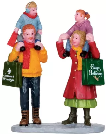 Lemax family christmas shopping kerstdorp figuur type 3 Vail Village 2012 - afbeelding 1